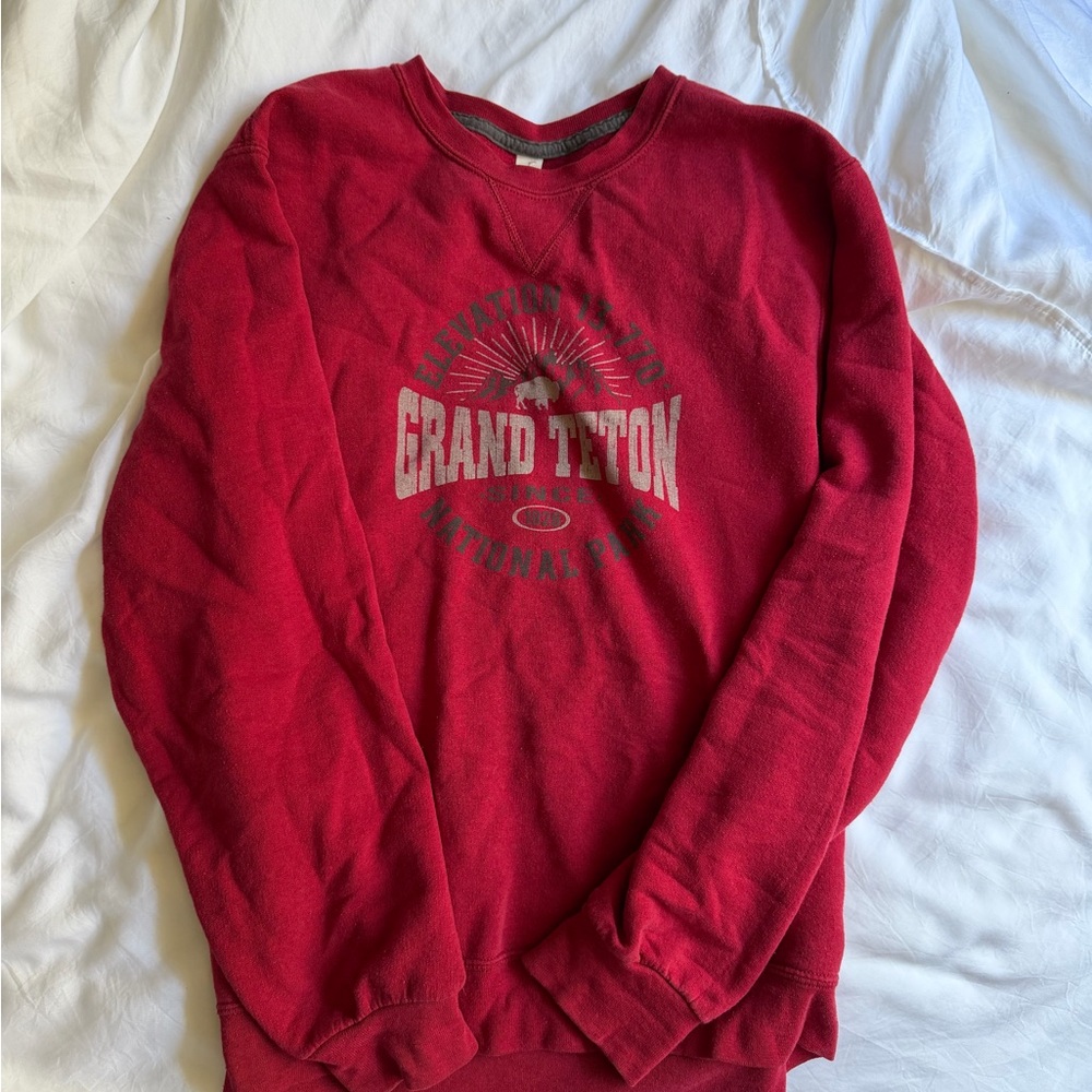 Grand Teton National Park Red Sweatshirt